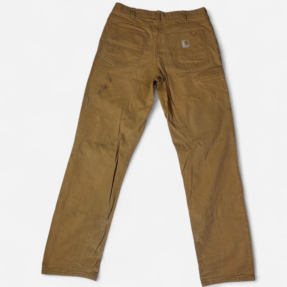 Mens Carhartt Pants Worn with Relaxed Fit - Picture 3 of 8